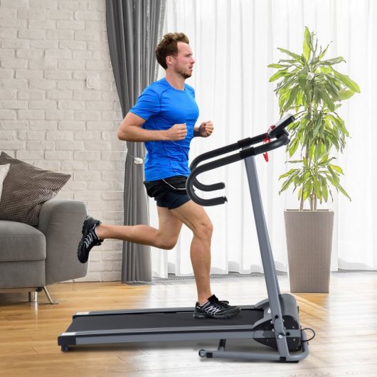 HomCom Cinta de Correr Plegable Negra/Plata
