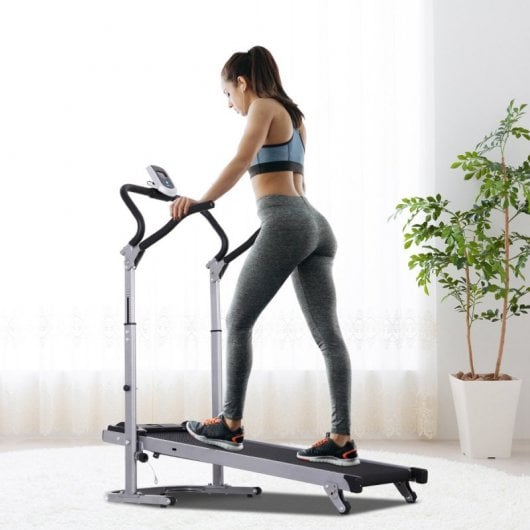 HomCom Cinta de Correr Manual Plegable Gris