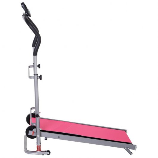 HomCom Cinta de Correr Manual Plegable Gris/Roja