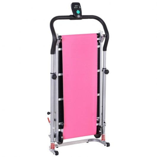 HomCom Cinta de Correr Manual Plegable Gris/Roja