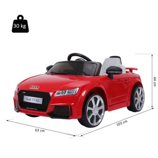HomCom Audi TT RS Coche Eléctrico 6V Rojo