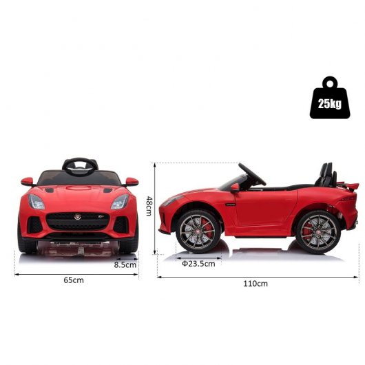HomCom Jaguar F-Type SVR Coche Eléctrico 6V Rojo