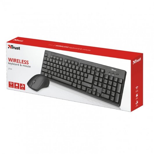 Trust Ziva Pack Teclado + Ratón Inalámbricos