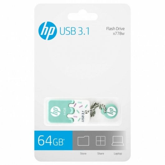 HP X778W 64 GB USB 3.1 Verde/Bianco