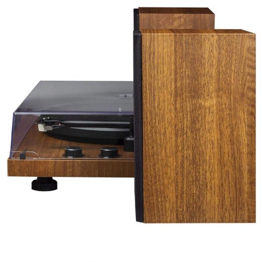 Crosley C62 Tocadiscos Bluetooth con Altavoces Madera Nuez