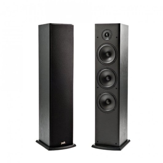 Enceintes Polk Audio T50 sur pied filaires 150W finition chêne noir