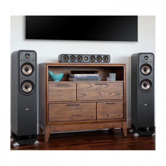 Polk Audio S55e Signature Paire d'enceintes sur pied noires