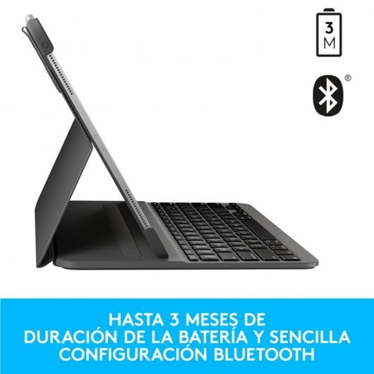 Logitech Slim Folio Pro Funda con Teclado Retroiluminado para iPad Pro 11" (1/2/3/4 Generación)