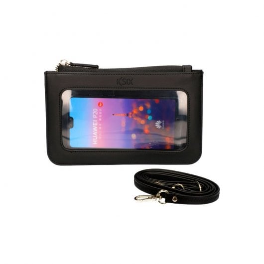 Ksix Bolso Horizontal con Ventana Lateral Negro