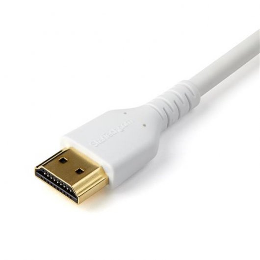 StarTech.com Cavo HDMI 2.0 certificato Premium da 1m - Cavo video HDMI con Ethernet ad alta velocità - UHD 4K 60Hz HDR - Cavo HDMI rinforzato con Fibra Aramidica - TPE - M/M - Bianco