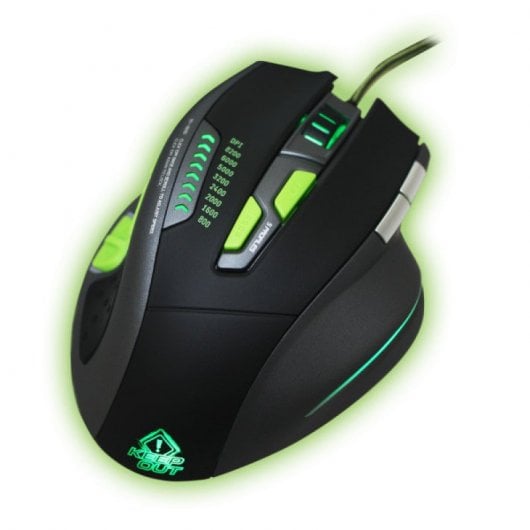 Mouse da gioco Keep Out X9PRO 8200 DPI Nero/Verde