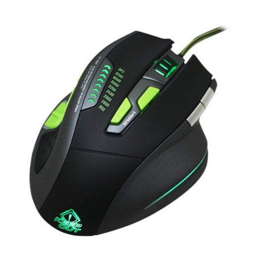 Keep Out X9PRO Ratón Gaming 8200 DPI Negro/Verde