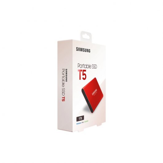 Samsung T5 SSD Externo 1TB USB 3.1 Rojo