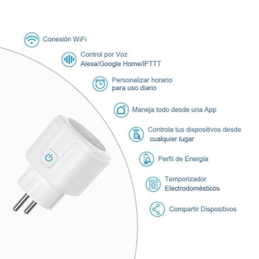 Intelligente Steckdose Tecnovida Bluya XPS20 Wi-Fi Sprachsteuerung und Timer