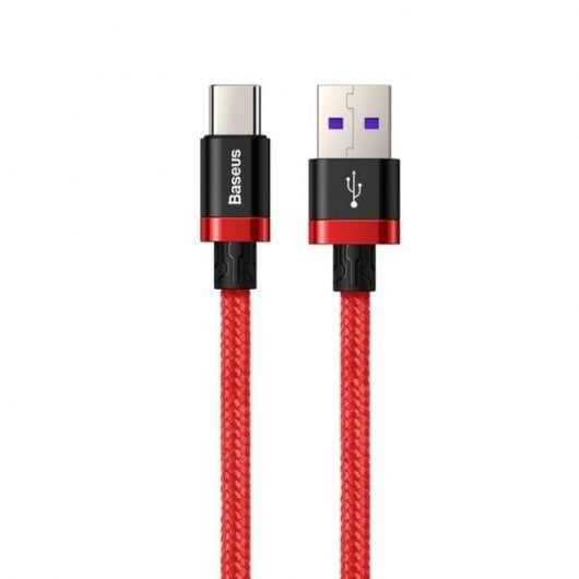 Baseus Cable USB Tipo-C QC3.0 40W 1m Rojo