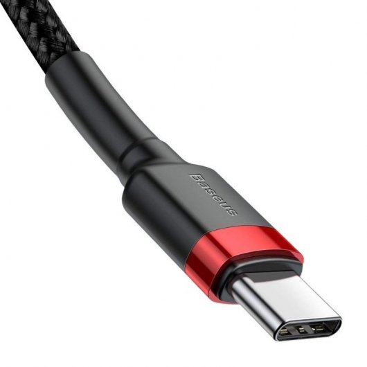 Baseus Cafule Cable USB Tipo-C a Tipo-C Carga Rápida 3.0 Power Delivery 2.0 60W 1m Negro