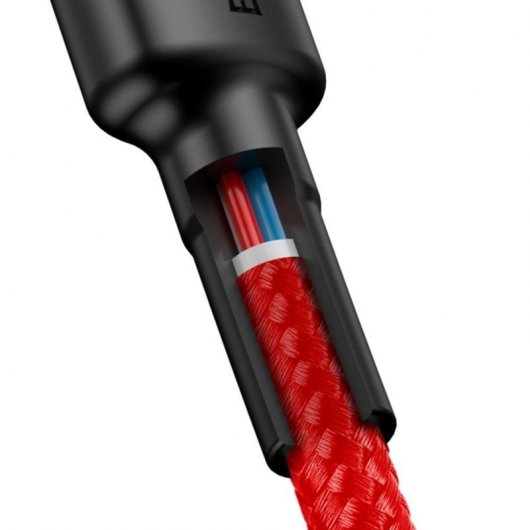 Baseus Cafule Cable USB Tipo-C a Tipo-C Carga Rápida 3.0 Power Delivery 2.0 60W 2m Rojo