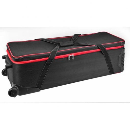 Bresser BR-B103 Maleta para Equipos de Estudio con Ruedas Negro/Rojo
