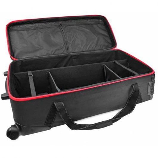 Bresser BR-B103 Maleta para Equipos de Estudio con Ruedas Negro/Rojo