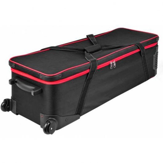 Bresser BR-B103 Maleta para Equipos de Estudio con Ruedas Negro/Rojo