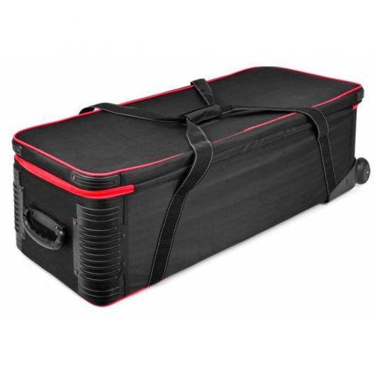 Bresser BR-B103 Maleta para Equipos de Estudio con Ruedas Negro/Rojo