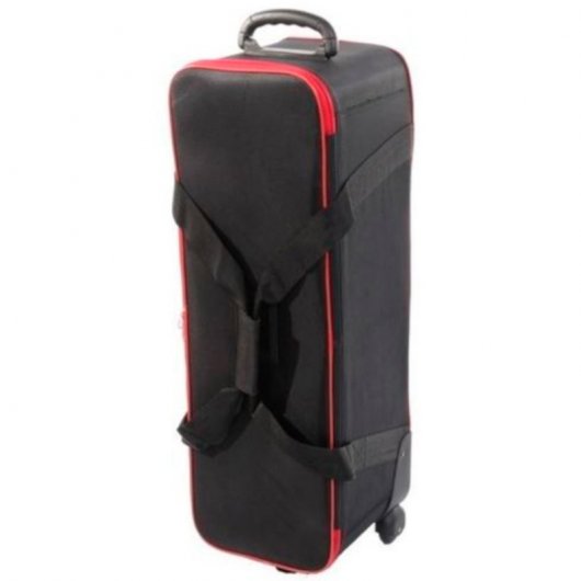 Bresser BR-B86 Maleta para Equipos de Estudio con Ruedas Negro/Rojo