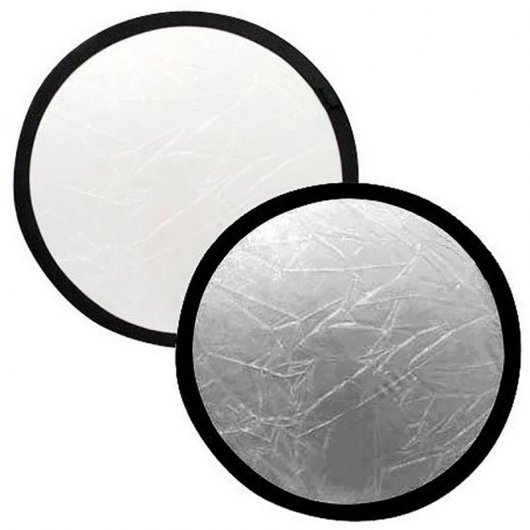 Bresser TR-8 Reflector Plegable Redondo 2 en 1 80 cm Plata/Blanco