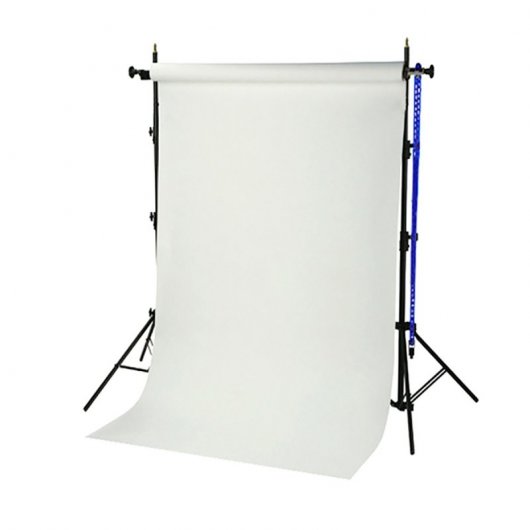 Bresser BR-TP240 Sistema de Fondo de Estudio + Rollo de Papel Blanco Ártico 1.35x11m
