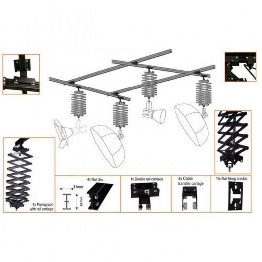 Bresser CR-1 Sistema de Rieles de Techo 3x3m