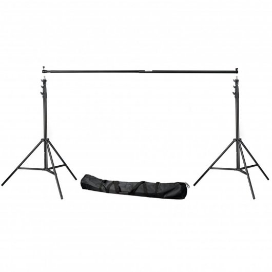 Bresser BR-D24 Soporte de Fondo + Telón de Fondo Azul Croma 2.5x3m