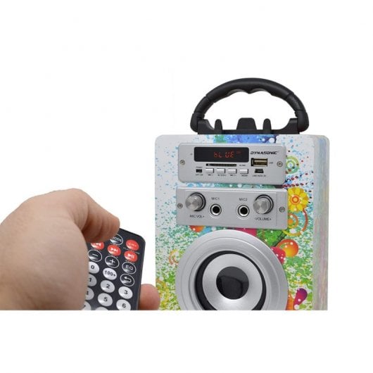 Dynasonic Karaoke 025 Altavoz Bluetooth TWS con Karaoke y 2 Micrófonos Multicolor