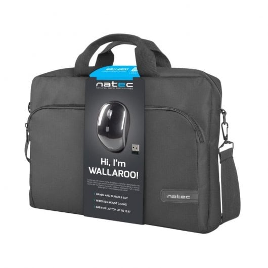 Natec Wallaroo Mala para Portáteis até 15.6" + Rato Sem Fios 1600DPI
