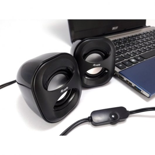 Equip Life Mini Colunas 2.0 USB 6W Preto