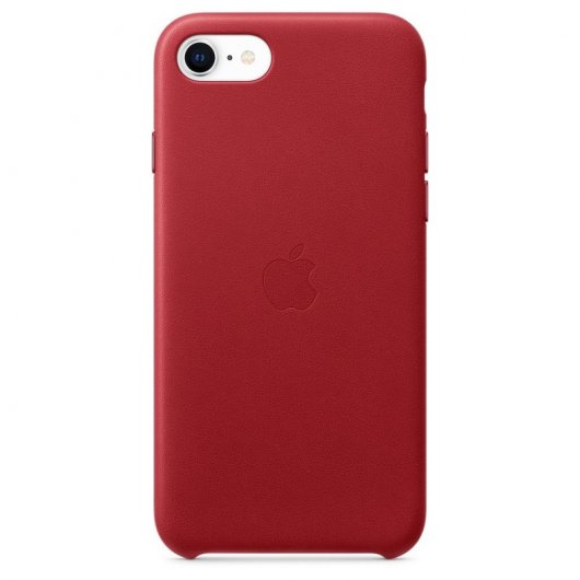 Apple Funda de Piel Roja para iPhone SE 2020
