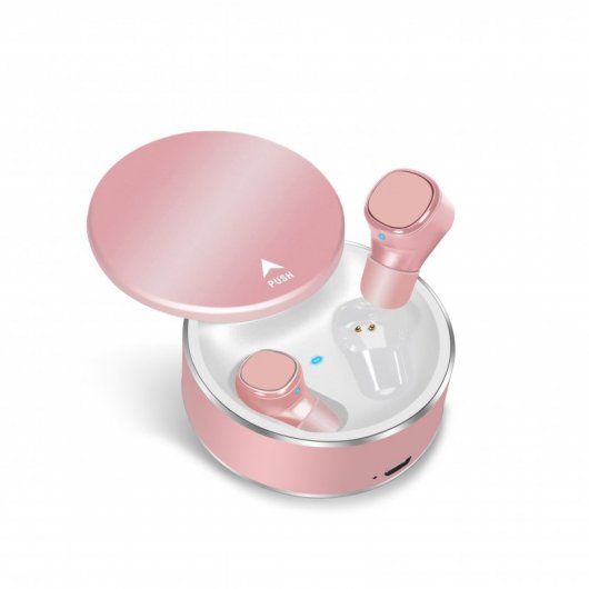 Imperii Lion Auriculares Inalámbricos con Base de Carga Rosa Dorado