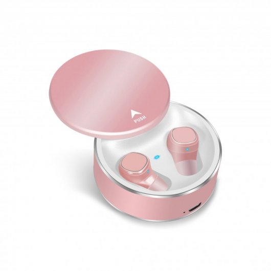 Imperii Lion Auriculares Inalámbricos con Base de Carga Rosa Dorado