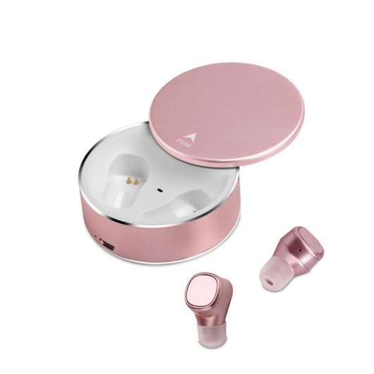 Imperii Lion Auriculares Inalámbricos con Base de Carga Rosa Dorado