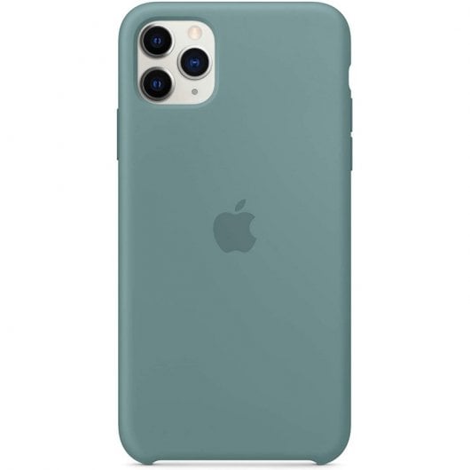 Custodia in silicone verde mela per iPhone 11 Pro Max