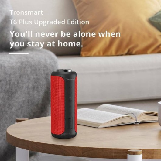 Tronsmart T6 Plus Upgraded Altavoz Bluetooth 40W Rojo