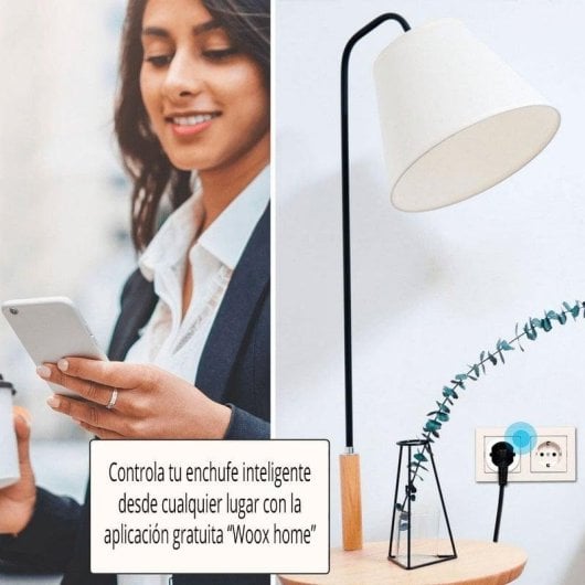 Tomada Inteligente Woox R4028 Wi-Fi Controle por voz 3 AC 4 USB