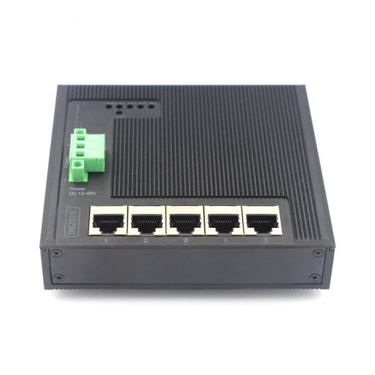 Digitus Switch di rete Gigabit Ethernet a 5 porte, piatto, industriale, non gestito