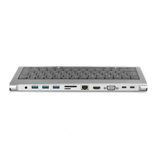 Digitus Teclado con Dockastation USB-C™ 10 en 1