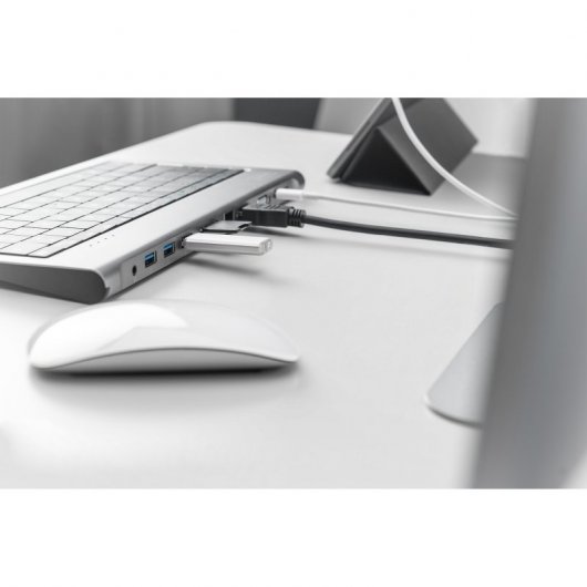 Digitus Teclado con Dockastation USB-C™ 10 en 1