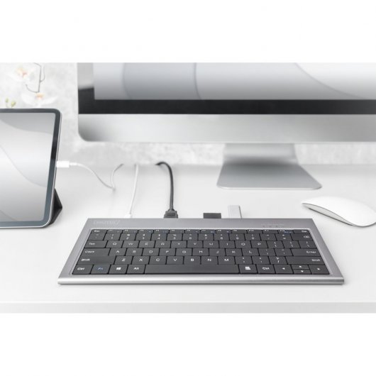 Digitus Teclado con Dockastation USB-C™ 10 en 1