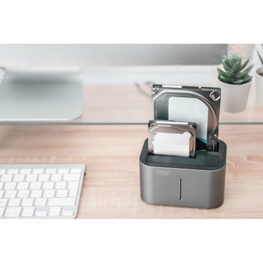 Digitus Estación de Conexión Dual de Unidad de Disco Duro SATA de 2.5/3.5" a USB 3.0