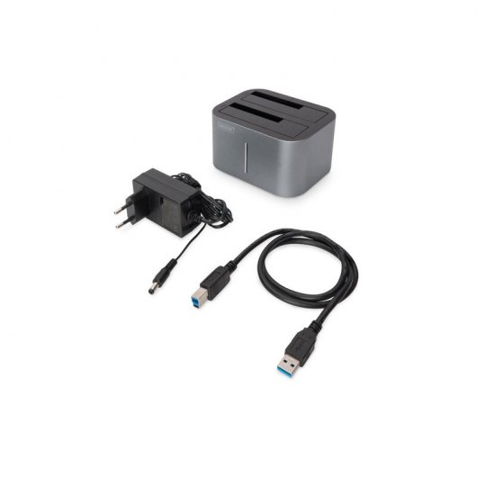 Digitus Estación de Conexión Dual de Unidad de Disco Duro SATA de 2.5/3.5" a USB 3.0