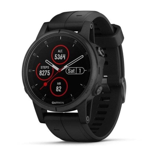 Garmin Fénix 5S Plus Zafiro Negro con Correa Negra