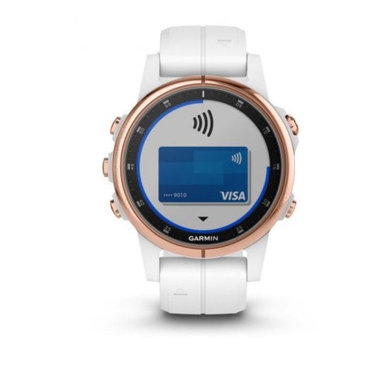 Garmin Fénix 5S Plus Zafiro Oro Rosa con Correa Blanca