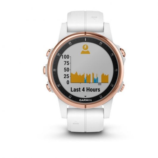 Garmin Fénix 5S Plus Zafiro Oro Rosa con Correa Blanca