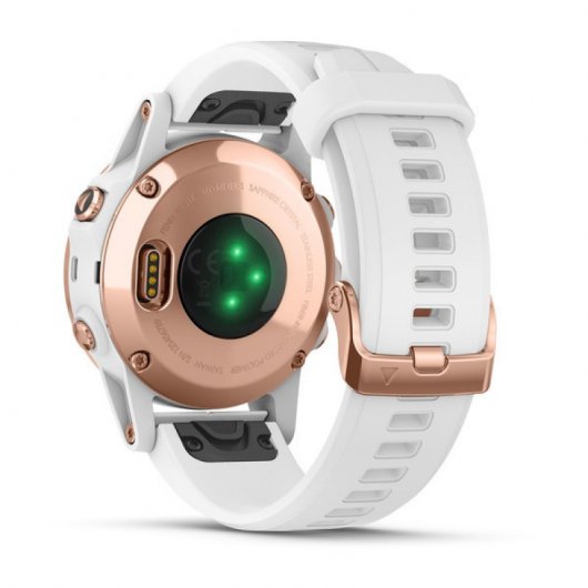 Garmin Fénix 5S Plus Zafiro Oro Rosa con Correa Blanca